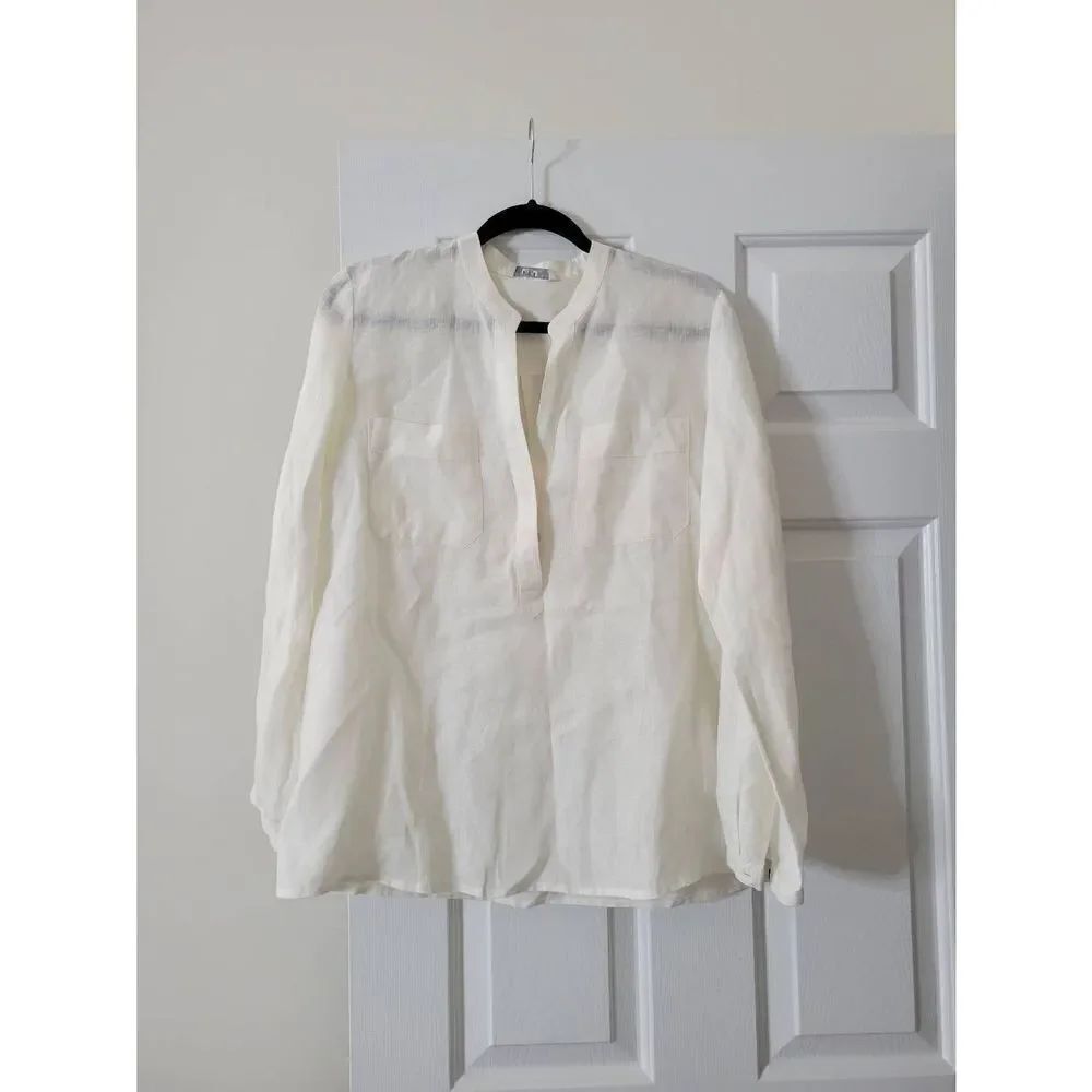 Colomba Living linen Blouse 6 NWOT